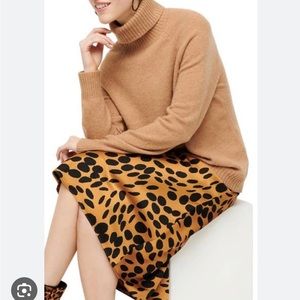 J. Crew Tan Turtleneck Sweater in Supersoft Yarn - Alpaca Wool Blend